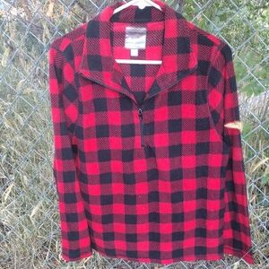 Red and Black Plaid Teddy Jacket